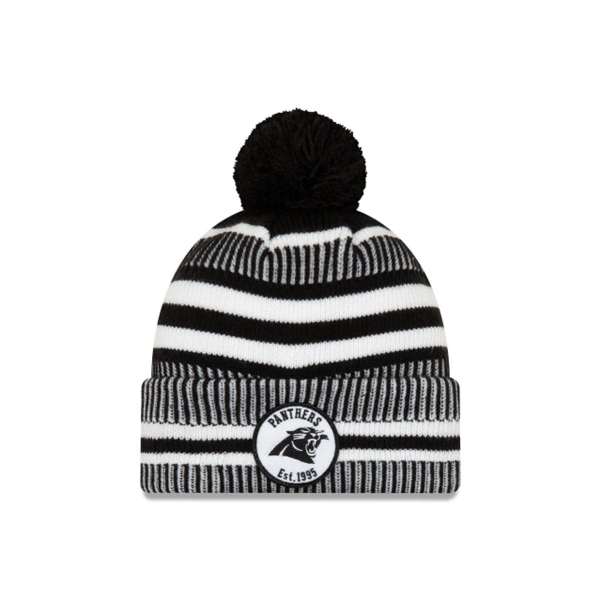 CAROLINA PANTHERS NFL SIDELINE HOME COLD WEATHER SPORT KNIT BLACK/WHITE