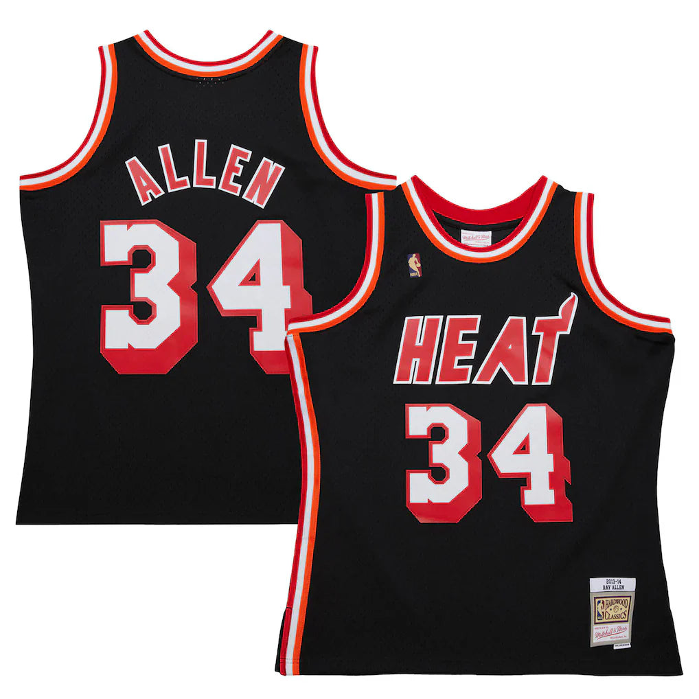 Ray Allen Miami Heat Mitchell & Ness 2025/26 Hardwood Classics Swingman Jersey - Black