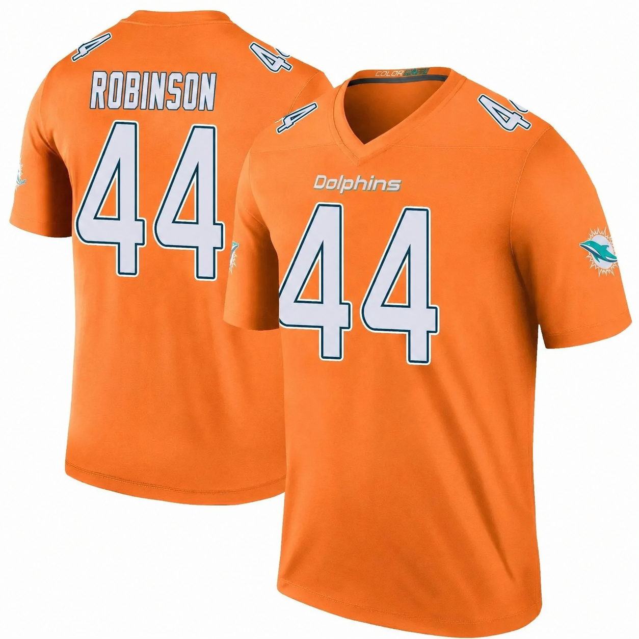 Chop Robinson Men's Legend Orange Miami Dolphins #44 Jersey
