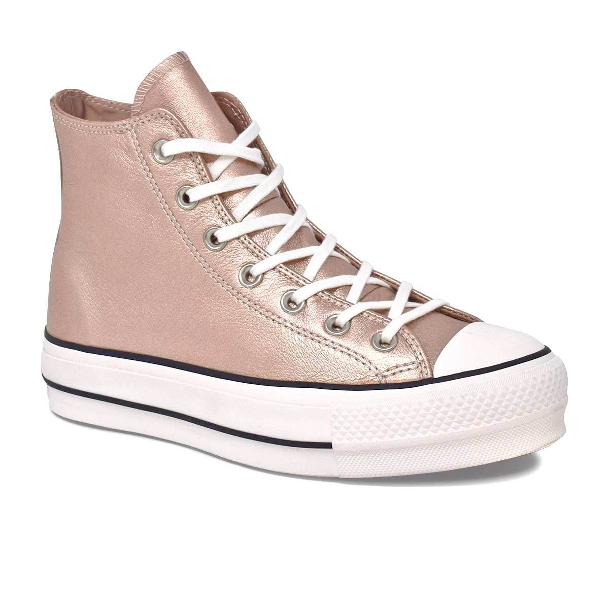Women's Chuck Taylor All Star Lift Metallic Leather High Top