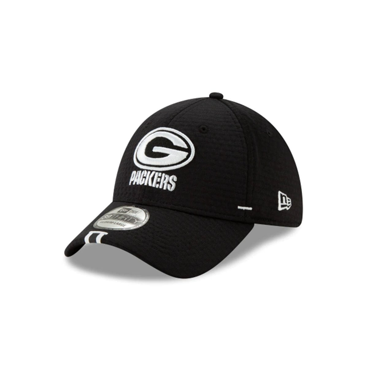GREEN BAY PACKERS 39THIRTY STRETCH FIT BLACK/WHITE