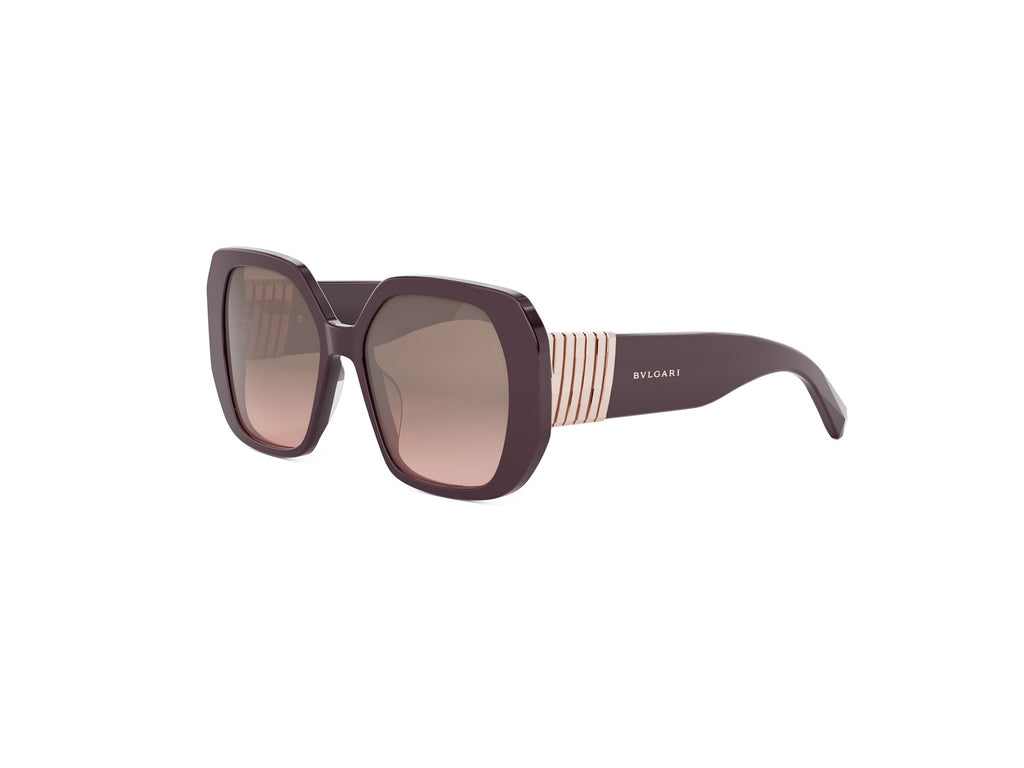 Violet Geometric Acetate Sunglasses