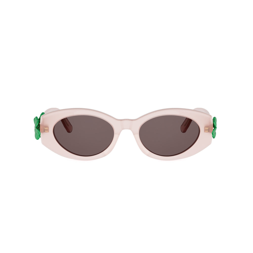 Shiny Oval Acetate Sunglasses