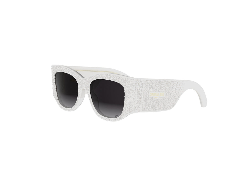 White Square Acetate Sunglasses