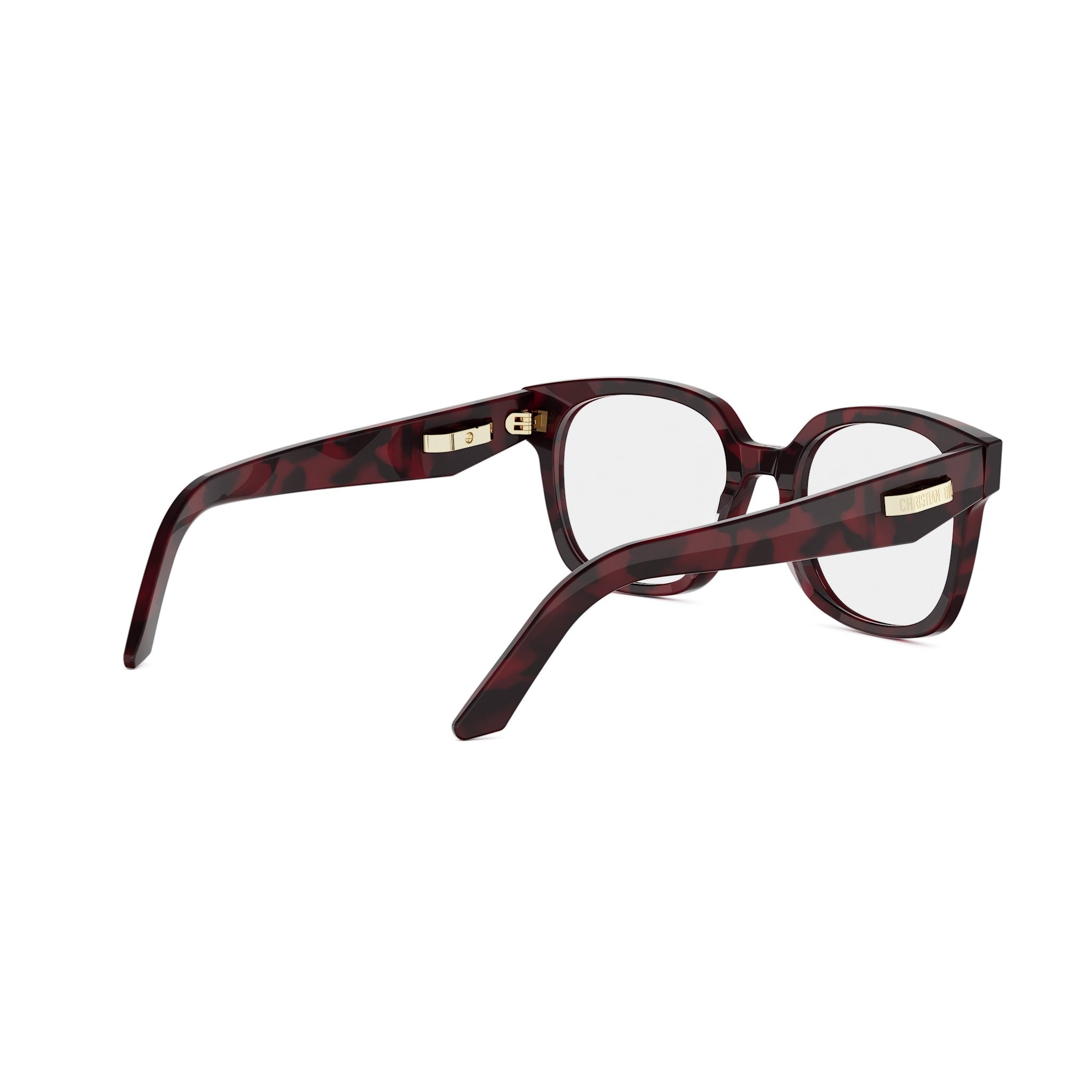 Shiny Red Square Acetate Eyeglasses