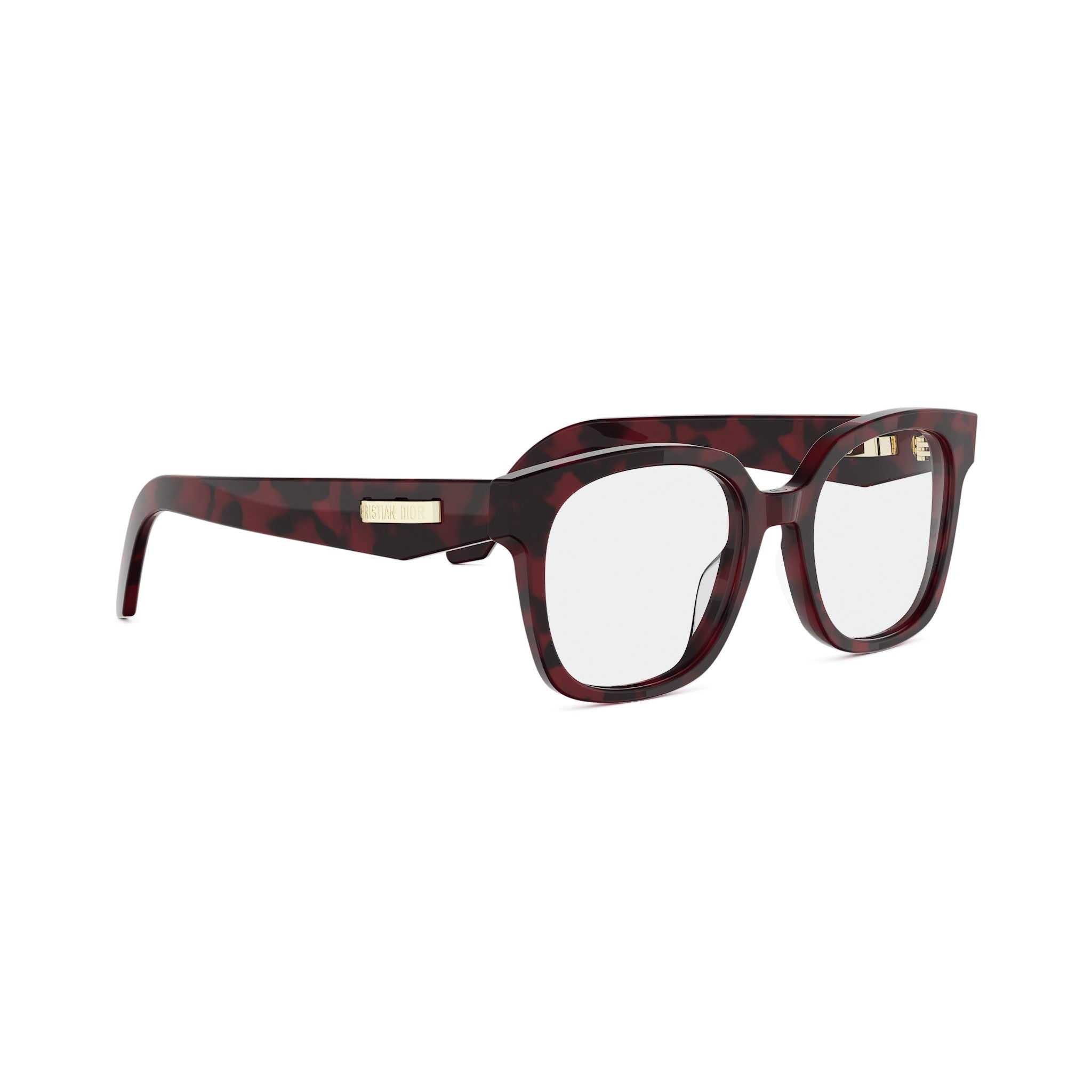Shiny Red Square Acetate Eyeglasses