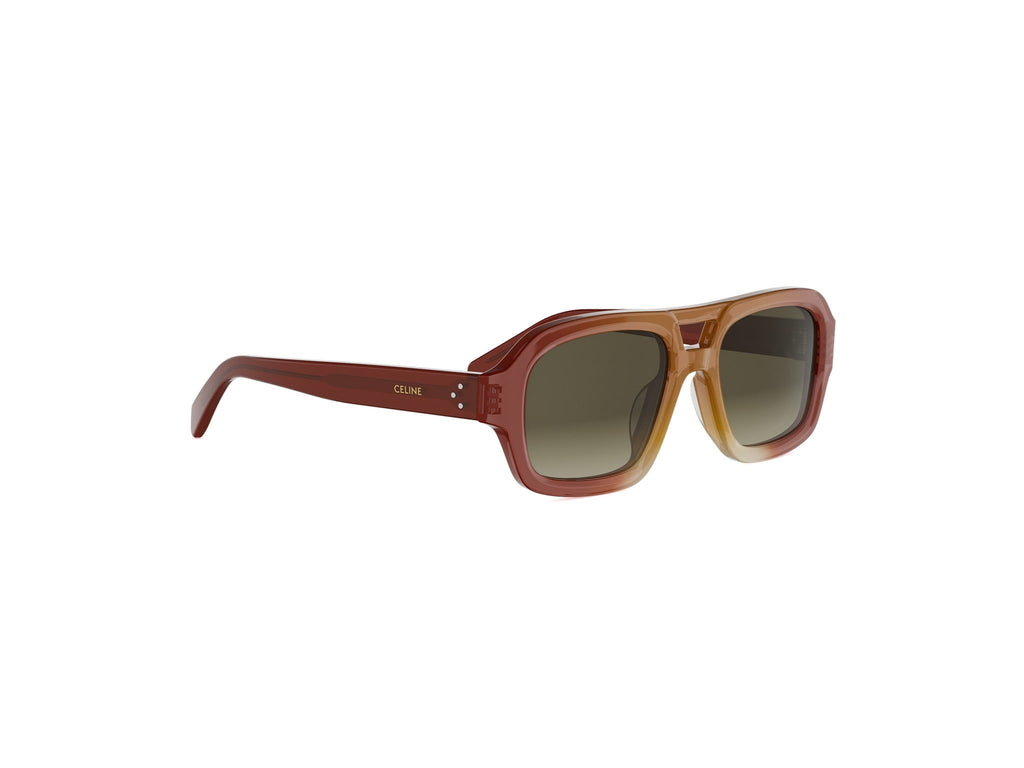 Brown Pilot Acetate Sunglasses