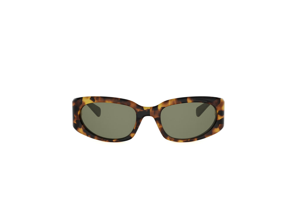 Havana Geometric Acetate Sunglasses