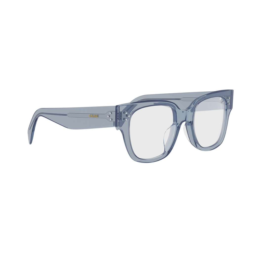 Blue Geometric Acetate Eyeglasses