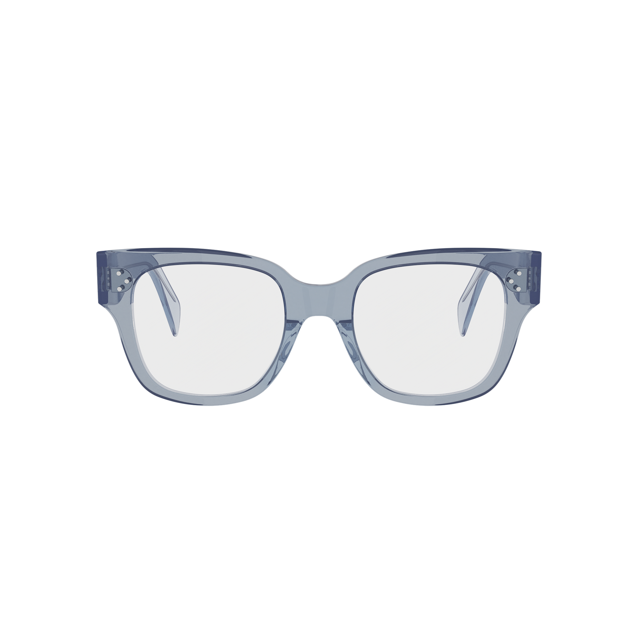 Blue Geometric Acetate Eyeglasses