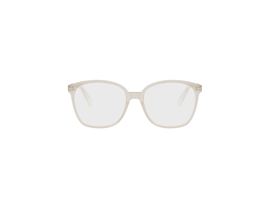 Brown Geometric Acetate Eyeglasses