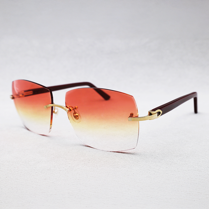 Cartier Custom C Décor Burgundy Acetate Sunglasses