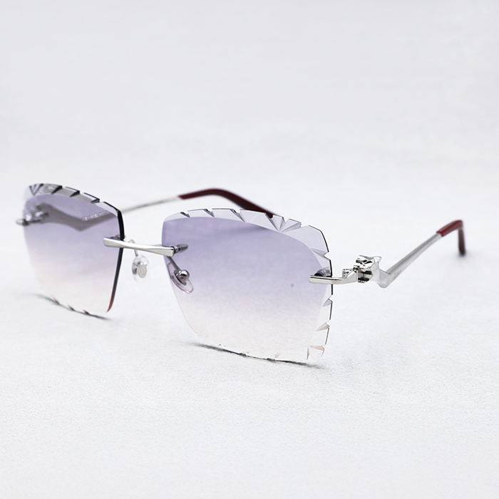 Cartier Custom Panthère Diamond Cut Mykonos Sunglasses by MEG