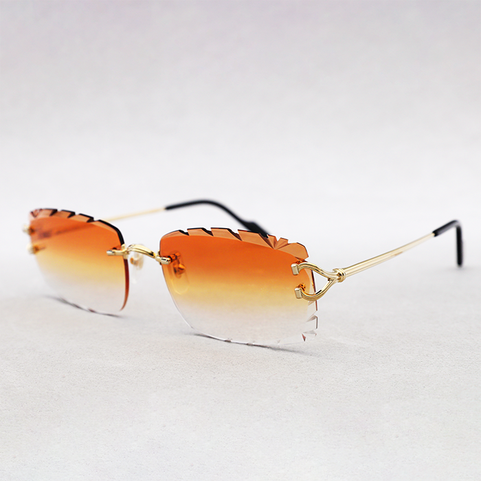 Cartier Custom Double C Godron Gold Mykonos Sunglasses by MEG