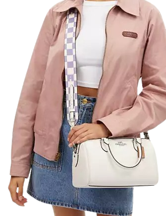Coach Rowan Satchel With Checkerboard Print