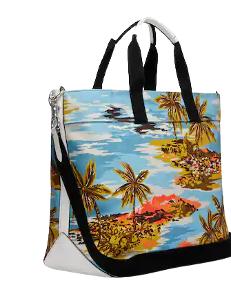 Coach Tote 38 With Hawaiian Print