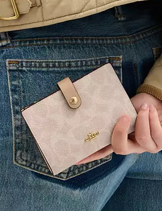 Coach 2 In 1 Wallet In Blocked Signature Canvas