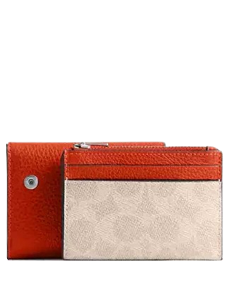 Coach Card Holder Wallet In Signature Canvas