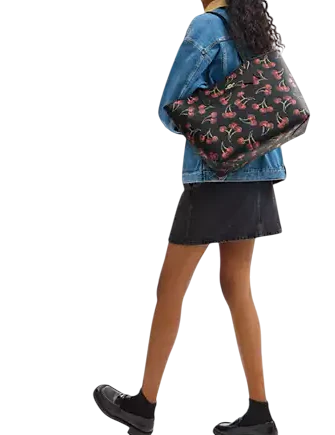 Coach City Tote Bag With Cherry Print