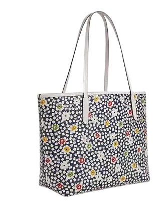 Coach City Tote Bag With Floral Print