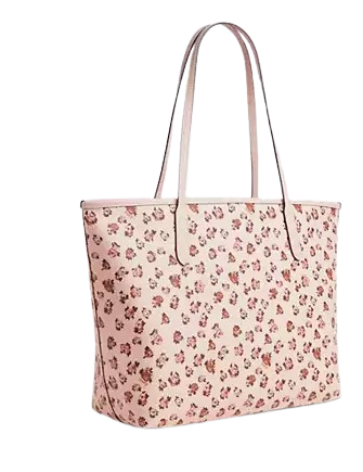 Coach City Tote Bag With Rose Print