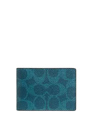 Coach Compact Billfold Wallet In Signature Canvas