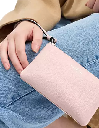 Coach Corner Zip Wristlet