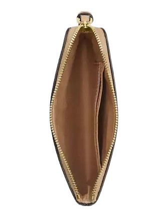 Coach Corner Zip Wristlet In Signature Leather