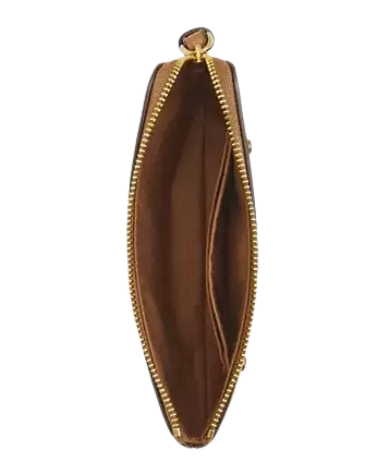 Coach Corner Zip Wristlet With Crystal