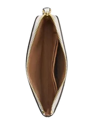 Coach Corner Zip Wristlet With Shell Print