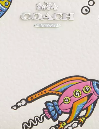 Coach Cosmic Coach Long Zip Around Wallet With Rocket Print