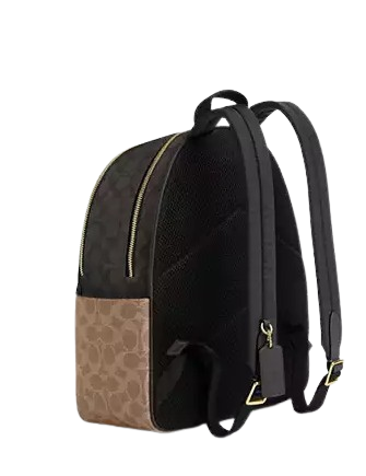 Coach Court Backpack In Blocked Signature Canvas