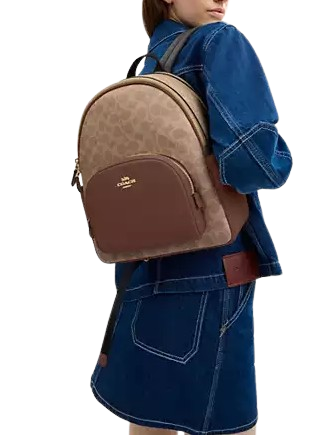 Coach Court Backpack In Signature Canvas