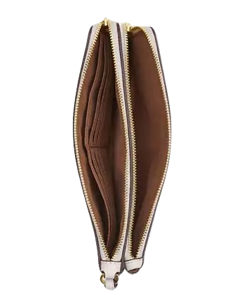 Coach Double Zip Wallet In Signature Canvas