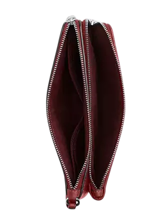 Coach Double Zip Wallet In Signature Denim