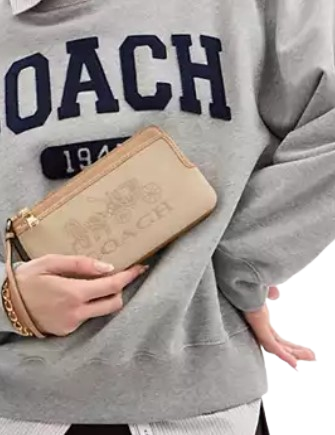 Coach Double Zip Wallet With Horse And Carriage