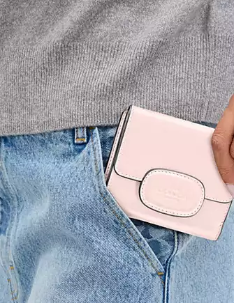 Coach Eliza Small Wallet With Leather Covered Closure