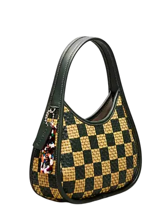 Coach Ergo Bag With Woven Checkerboard In Repurposed Leather