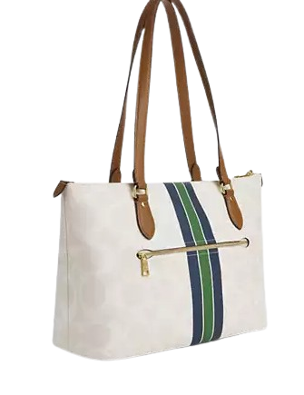 Coach Gallery Tote Bag In Signature Canvas With Stripe Print