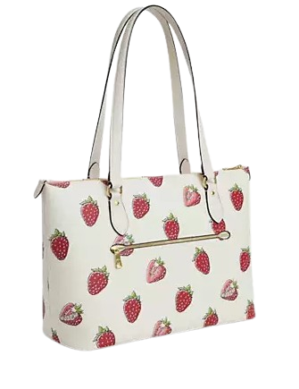 Coach Gallery Tote Bag With Strawberry Print