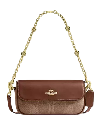 Coach Hailey Flap Bag In Signature Canvas