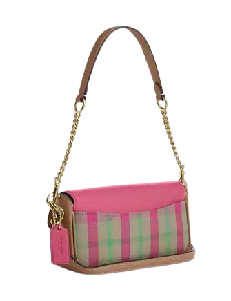 Coach Hailey Flap Bag With Plaid Print