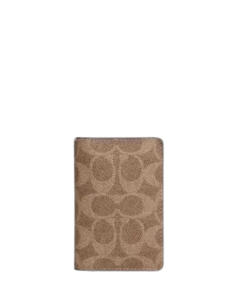 Coach Id Wallet In Signature Canvas