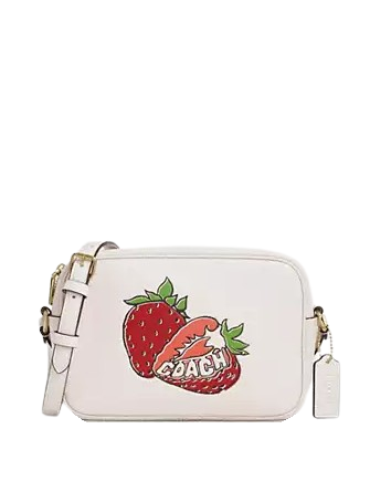 Coach Jamie Camera Bag With Strawberry Graphic