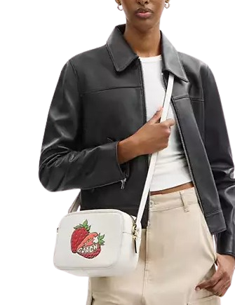 Coach Jamie Camera Bag With Strawberry Graphic