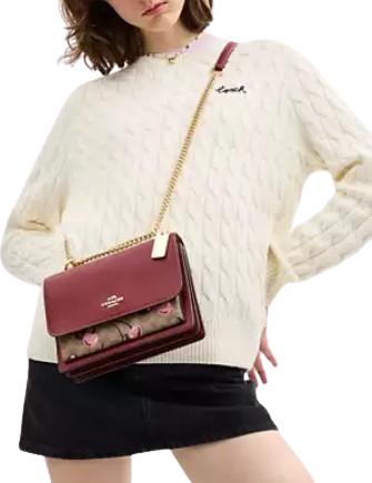 Coach Klare Crossbody Bag In Signature Canvas With Cherry Print
