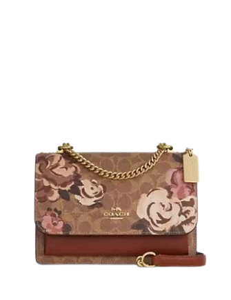 Coach Klare Crossbody Bag In Signature Canvas With Rose Print