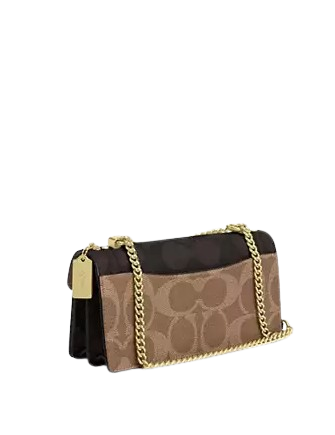 Coach Klare Envelope Crossbody Bag In Blocked Signature Canvas