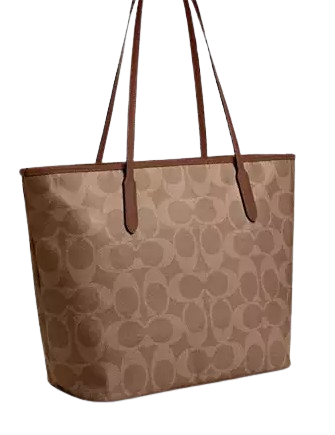 Coach Large City Tote Bag In Maxi Signature Canvas