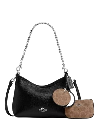 Coach Laurel Small Shoulder Bag With Mirror Charm And Pouch